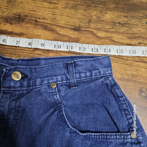 Vtg Chic Denim Shorts Size 15 Waist 28 In High Rise Medium Dark Wash 80's Mom - Picture 7 of 13